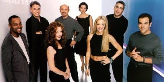 Chicago Hope Cast 6: Keith, Jack, Fran, Phillip, Gina, Jeremy, Aaron und Jeffrey (vl)